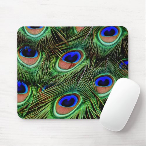 Beautiful Peacock Feathers  Mouse Pad