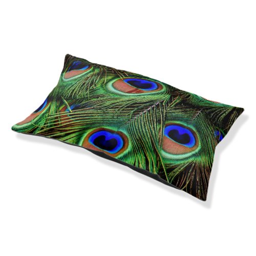 Beautiful Peacock Feathers  Pet Bed