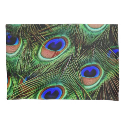 Beautiful Peacock Feathers  Pillow Case