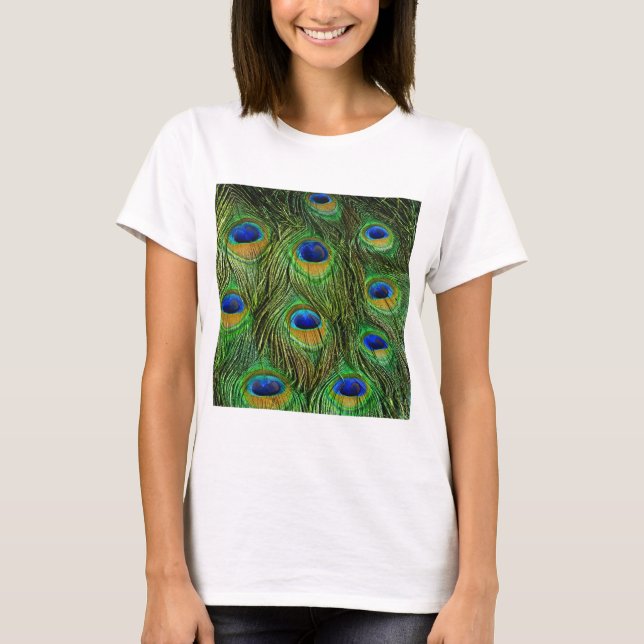 Beautiful Peacock Feathers T-Shirt (Front)