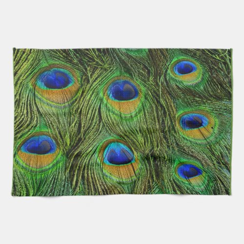 Beautiful Peacock Feathers Towel