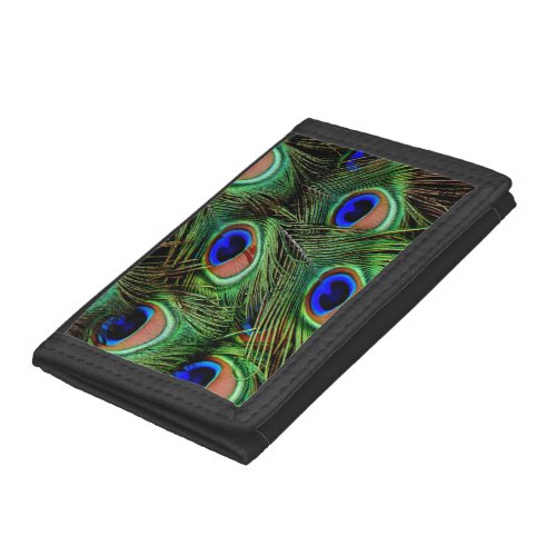 Beautiful Peacock Feathers  Trifold Wallet