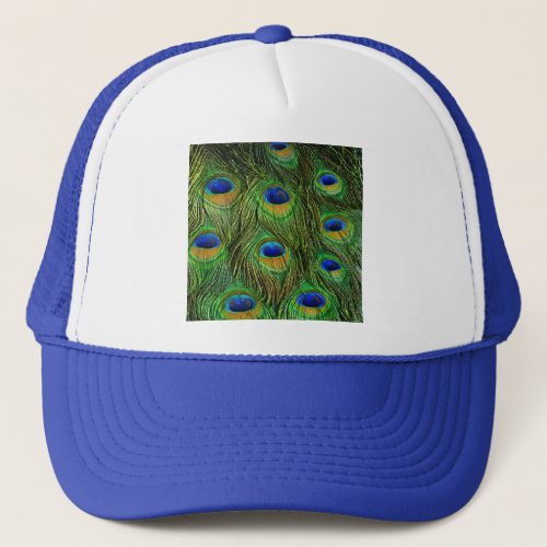 Beautiful Peacock Feathers Trucker Hat