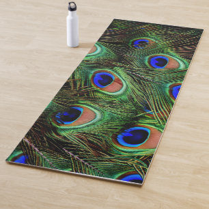 Beautiful Peacock Feathers  Yoga Mat