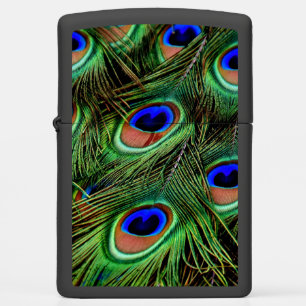 Beautiful Peacock Feathers Zippo Lighter