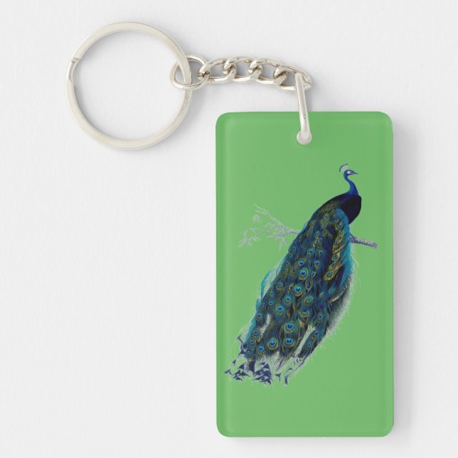 Beautiful Peacock Keychain (Front)
