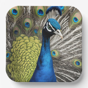 Beautiful Peacock Paper Plates