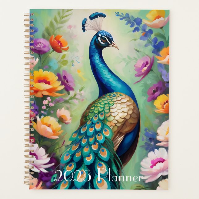 Beautiful Peacock Planner (Front)