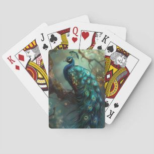 Beautiful Peacock Poker Cards