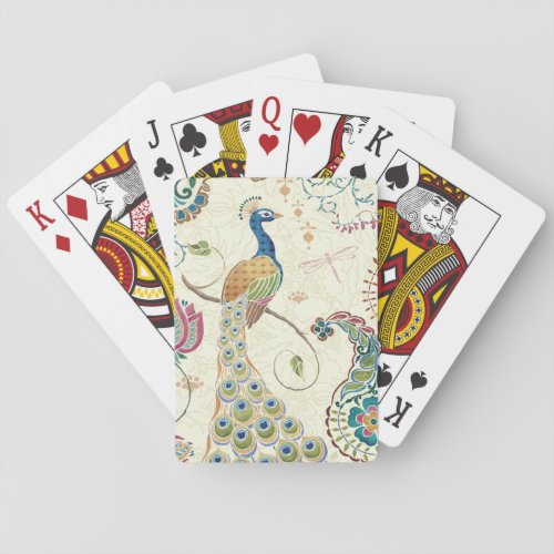 Beautiful Peacock Poker Cards