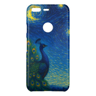 Beautiful Peacock Starry Night Phone Case