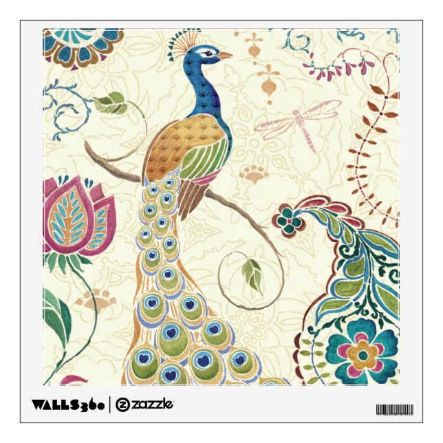 Beautiful Peacock Wall Decal (Front)