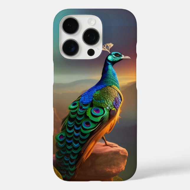 Beautiful Peacock Welcomes the Day   Case-Mate iPhone Case (Back)