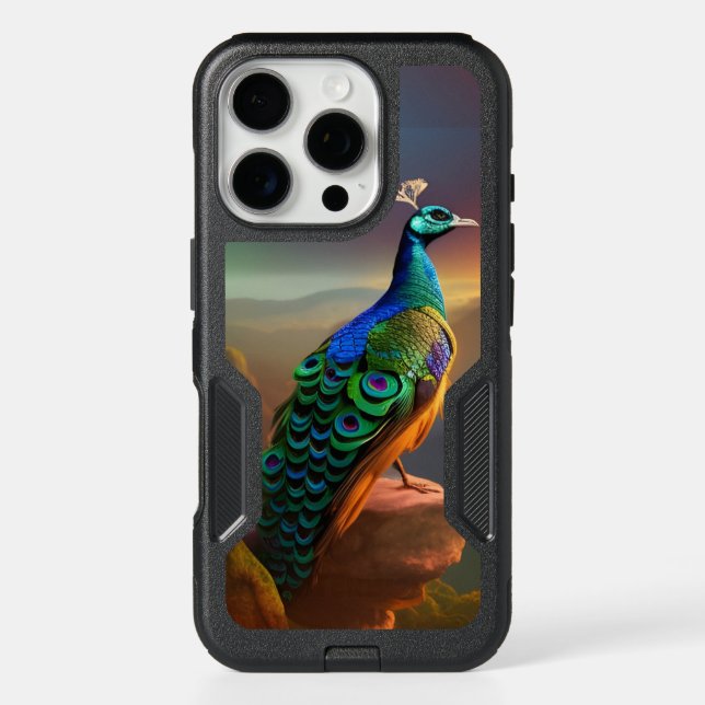 Beautiful Peacock Welcomes the Day   Otterbox iPhone Case (Back)