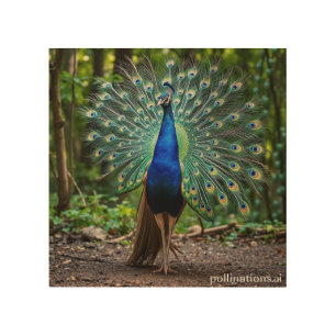 beautiful peacock wood wall art