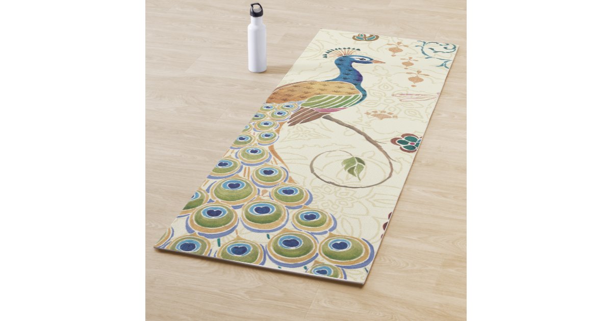 Beautiful Peacock Yoga Mat Zazzle Com