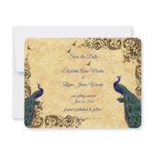  Beautiful  Peacocks   Save the Date
