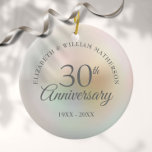 Beautiful Pearl 30th Anniversary Ceramic Ornament<br><div class="desc">Featuring a beautiful pearl,  this chic 30th wedding anniversary keepsake can be personalised with your special pearl anniversary information on a pearl background. Designed by Thisisnotme©</div>