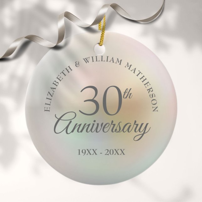 Beautiful Pearl 30th Anniversary Ceramic Ornament (Beautiful Pearl 30th Anniversary Ceramic Ornament)