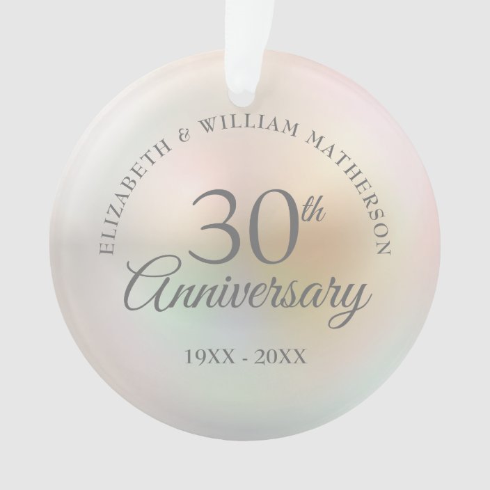 30th wedding anniversary ornament