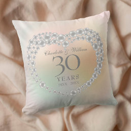 Beautiful Pearl 30th Anniversary Throw Pillow