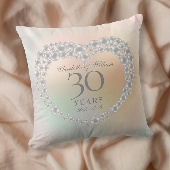 Beautiful Pearl 30th Anniversary Throw Pillow (Creator Uploaded)