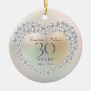 30th wedding anniversary ornament