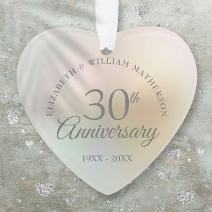 Beautiful Pearl 30th Wedding Anniversary Ornament