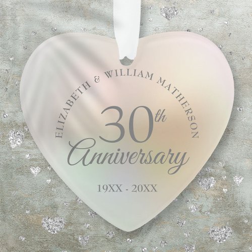 Beautiful Pearl 30th Wedding Anniversary Ornament