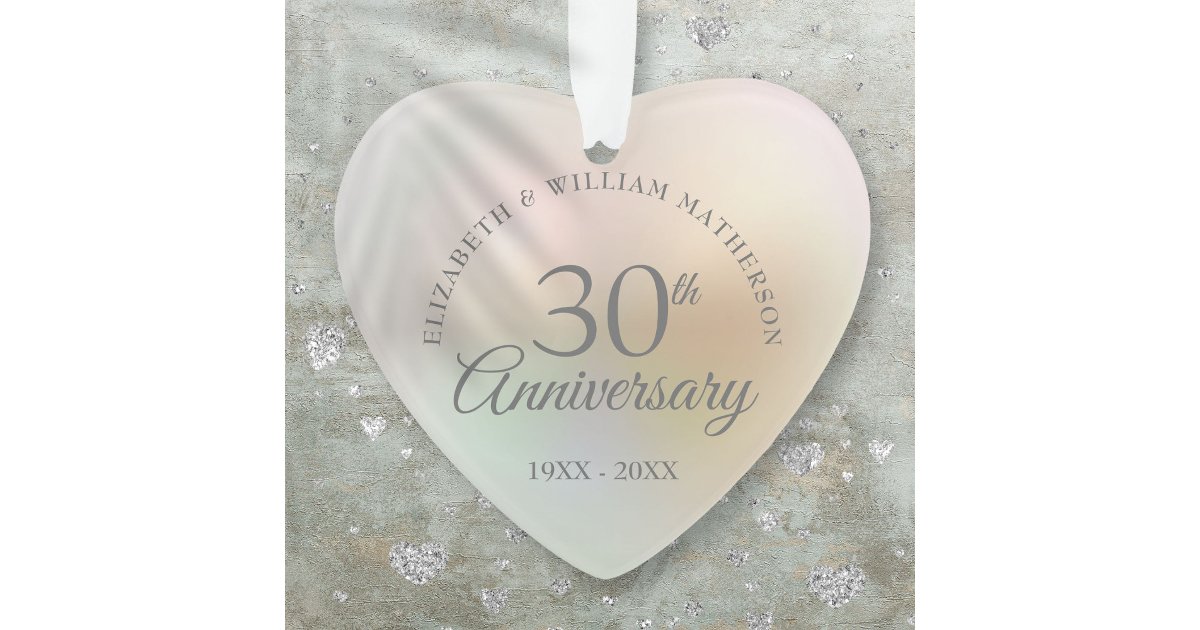 Beautiful Pearl 30th Wedding Anniversary Ornament | Zazzle