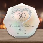 Beautiful Pearl Heart 30th Wedding Anniversary Photo Block<br><div class="desc">Featuring a beautiful pearl heart,  this chic 30th wedding anniversary gift can be personalized with your special pearl anniversary information on a pearl background. Designed by Thisisnotme©</div>