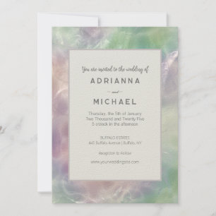 Beautiful Pearl Iridescent Wedding Invitation