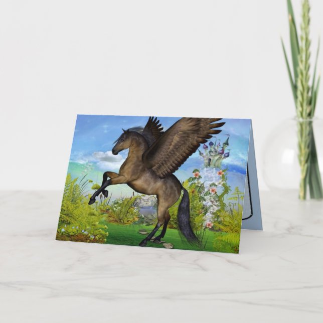 Beautiful Pegasus Greeting Card (Front)