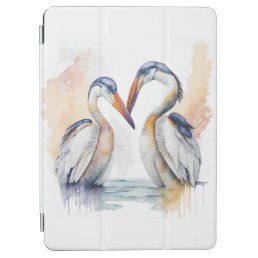 Beautiful Pelican Couple, Pelican Love Bonds iPad Air Cover