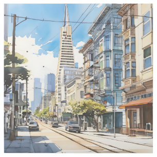 Beautiful pen and ink sketch of San Francisco Gallery Wrap