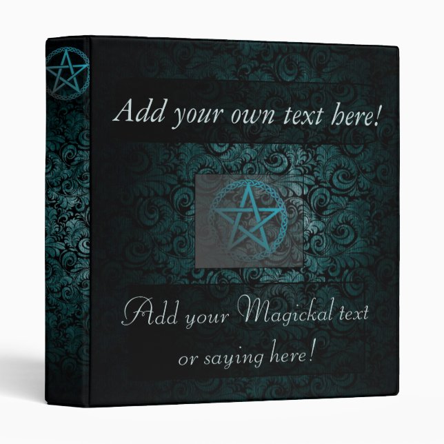 Beautiful pentacle book of shadows/witches journal binder (Front/Spine)