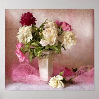 Beautiful peonies canvas print