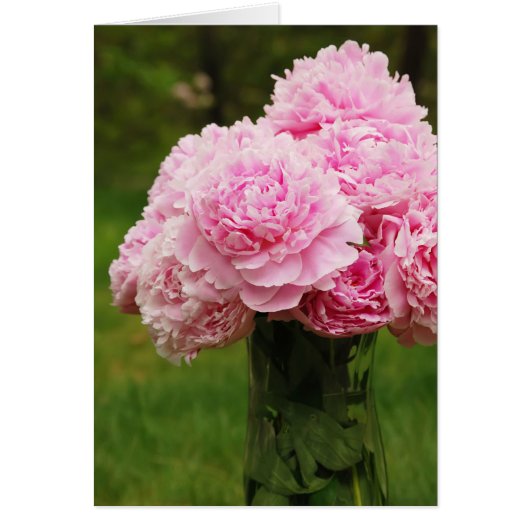 Beautiful Peony Bouquet Cards (Front)