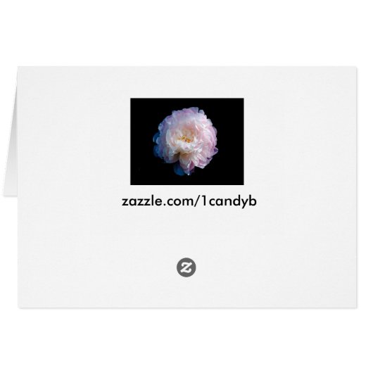 Beautiful Peony Floral Photo (Back Horizontal)