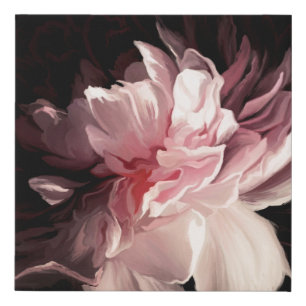 Beautiful peony flower faux canvas print