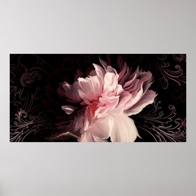 Beautiful peony flower poster (Front)