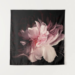 Beautiful peony flower tapestry