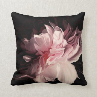 Beautiful peony flower throw pillow