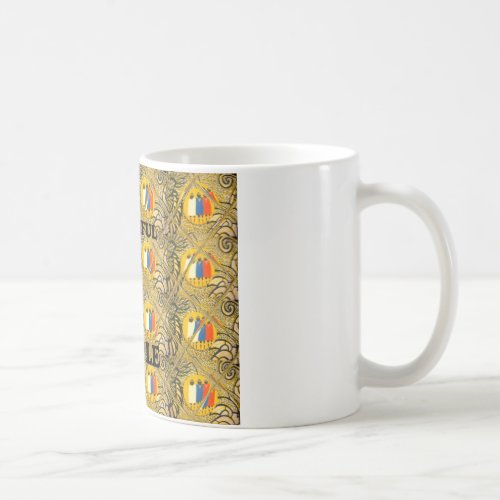 Beautiful People African Traditional Motif Colors  Coffee Mug