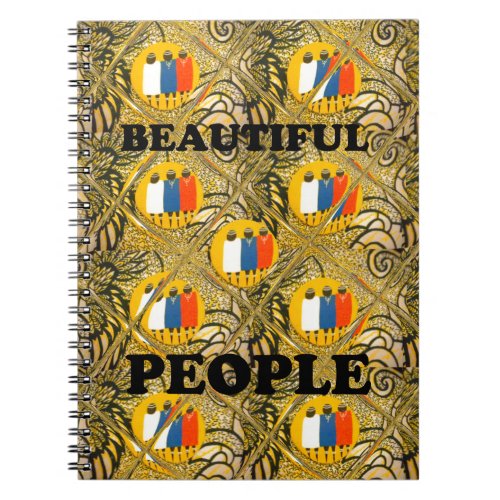 Beautiful People African Traditional Motif Colors  Notebook