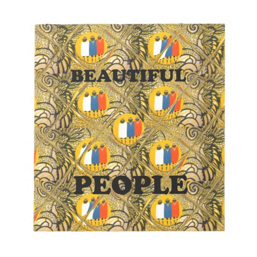 Beautiful People African Traditional Motif Colors Notepad