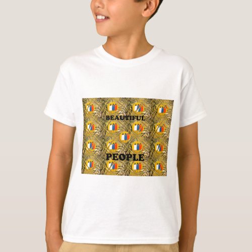 Beautiful People African Traditional Motif Colors  T_Shirt