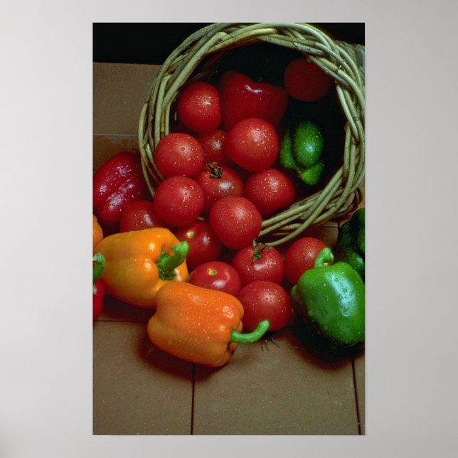 Beautiful Peppers and tomatoes Poster (Front)