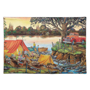 Beautiful Perfect Country Picnic Fine Art Cloth Placemat
