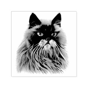 Beautiful Persian Cat Portrait  Self-inking Stamp